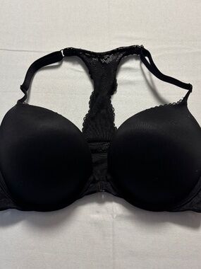 Victoria Secret Body by Victoria Black Push Up Racerback Bra Front Closure 34D